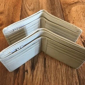 Lot 2 Men's White Wallet Supreme Genuine Leather